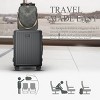 INFURNIC Backpacks Women Retro PU Leather Backpack Multi Function Large Capacity Stylish Travel Work Bag, Grey, 13.26"*16.77"*2.34" - 4 of 4