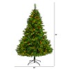 Nearly Natural 6.5-ft West Virginia Full Bodied Mixed Pine Artificial Christmas Tree with 400 Clear LED Lights and Pine Cones - 2 of 4
