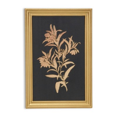Cheung's Franziska Gold Framed Flower Decor - Wild Flowers