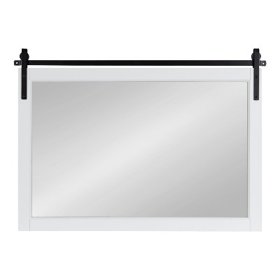 Skylan Modern Farmhouse 38x27 White and Black Wall Mirror