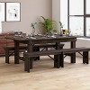 Taylor & Logan 7'x40" Ingles Rectangular Dining Table Red: Solid Pine, Foldable Legs, Seats 8 - 3 of 4