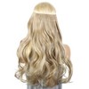 Unique Bargains Women's Big Wavy Hair Extensions High Temperature Fiber Mixed Light Gold Tone 1 Pc - 2 of 3
