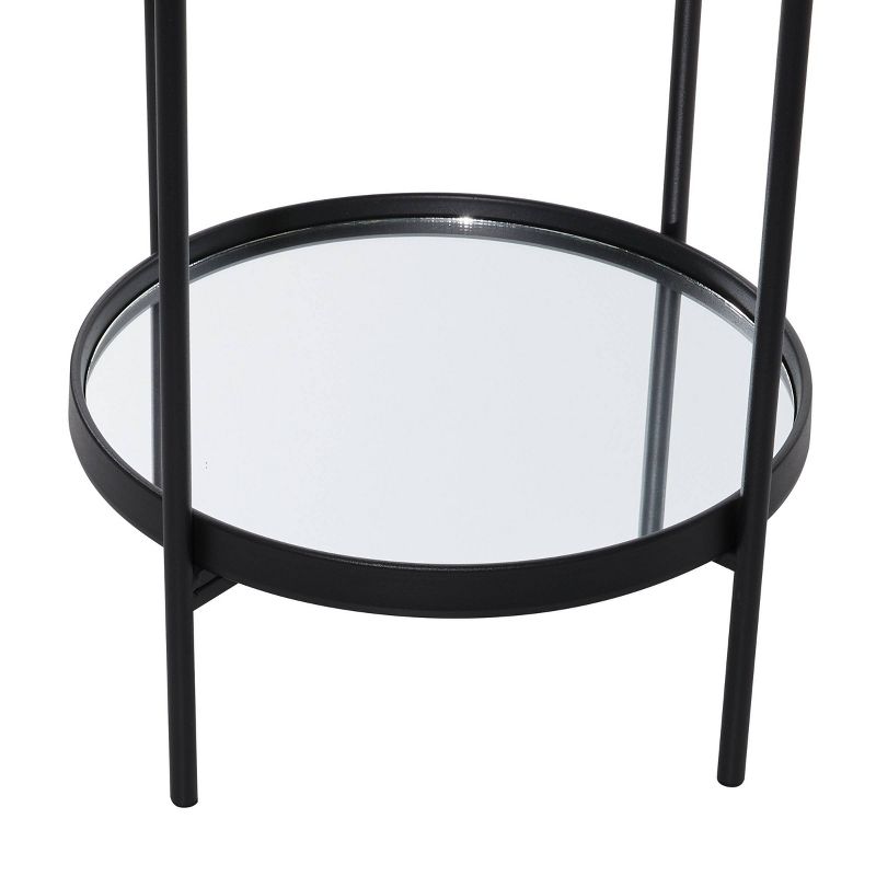 Contemporary Metal Mirrored Accent Table Dark Black - Olivia &#38; May, 5 of 6