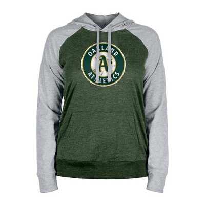 MLB Oakland Athletics Women's Lightweight Bi-Blend Hooded Sweatshirt