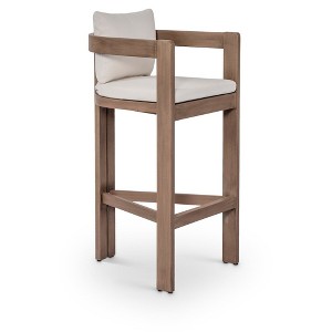 Meridian Furniture,Newport Water Resistant Fabric Upholstered Outdoor Patio Bar Stool - 1 of 4