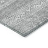 Silver Gray And Ivory Southwestern Washable Indoor Outdoor Area Rug - 4 of 4