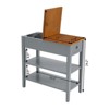 Farmhouse End Table, Bedside Table, 2 Open Shelf, Drawer Floor Standing Narrow Side for Living Room - 4 of 4