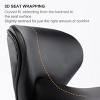 Grungis PU Leather Swivel Stainless Steel Bar Stools Set of 1,Counter Stools with Back and Adjustable Height,Kitchen Chair for Kitchen Island - 2 of 4