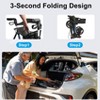 Rollator Walkers for Seniors with Seat, No Assembly Foldable 8" Non-Slip Big Wheels All Terrain Lightweight Durable Rolling Walker with Backrest - 4 of 4