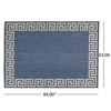 VisioGear Area Rug, 7'*5'3"’ Vintage Large Non-slip Rug For Living Room Kitchen Bedroom, Beige & Blue, 84"*63"*0.16" - 3 of 4