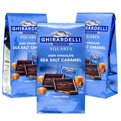 Ghirardelli Chocolate Squares Dark & Sea Salt Caramel - 15.96oz/3ct