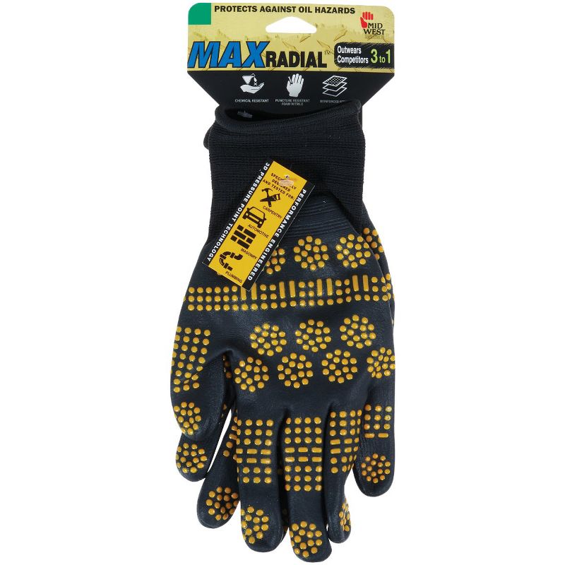 MidWest Glove  MAX Radial Unisex Large/XL Nitrile Coated Glove 91-LX-DB-6, 2 of 3