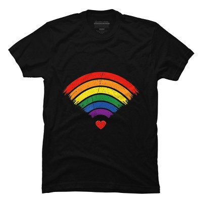 Adult Design By Humans Wifi Spreading Love Heart Pride By Belugastore T-Shirt