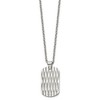 Chisel Stainless Steel Polished Diamond-cut Dog Tag on a Cable Chain Necklace 24" - 3 of 4