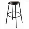 Set of 2 30" Heavy Duty Vinyl Padded Steel Barstools Black - Hampden Furnishings: No Assembly, Modern Style - 2 of 4