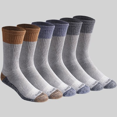 Dickies Men's Dri-Tech Moisture Control Crew Socks - Gray 6-12