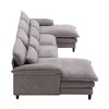 U-Shaped Modular Sectional Sofa with Chaise Lounge, Terrycloth Upholstery, 4-Seater - 4 of 4