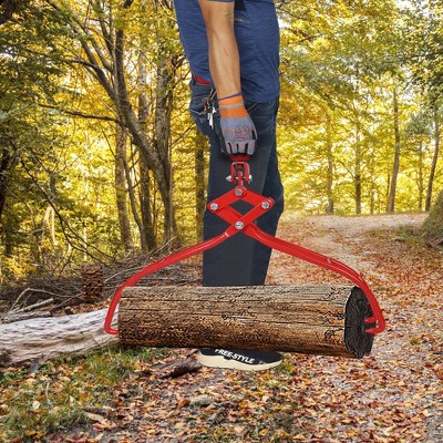 36 Inch 4 Claw Log Tongs With 36'' Opening 3000 Pounds (1360kg) Large Capacity Highly Visible Carbon Steel Grip Skidding Tongs