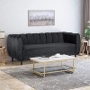NicBex 83.25 Inch 3 Seater Sofa Couch with Deep Seat Modern Comfy Velvet Couch with Wood Legs for Living Room - 2 of 4