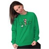 Santa Betty Boop Christmas Lights Women Crewneck Sweatshirt Brisco Brands - 3 of 4