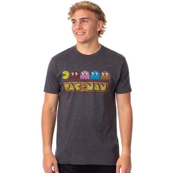 Pac-Man Men's Women's Vintage Licensed Logo Ghosts Graphic T-Shirt New