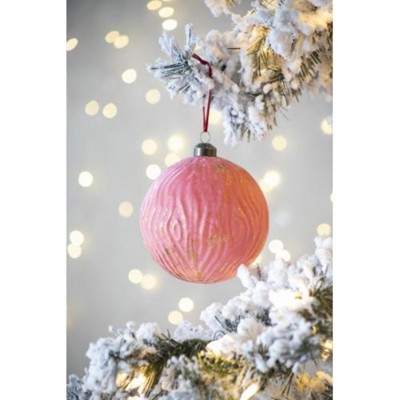 Syemin Decorative Objects Christmas Ball Ornaments Glass Decorative Hanging Ball Christmas Tree Ornaments Decorations Set of 4, Red, 4.7"*4.7"*4.7"
