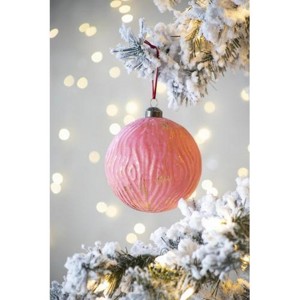 Syemin Decorative Objects Christmas Ball Ornaments Glass Decorative Hanging Ball Christmas Tree Ornaments Decorations Set of 4, Red, 4.7"*4.7"*4.7" - 1 of 4