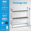 COZONY Stainless Steel Work Table with 3 Tiers & Optional Locking Casters, 24/36 in Utility Prep Table for Kitchen, Restaurant, Garage - 4 of 4