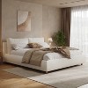 Christopher Knight Home Nicolas Boucle Upholstered Platform Bed with Removable Pillow Headboard - 2 of 4