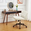 WhizMax Armless Office Desks Chair with Wheels, PU Leather Adjustable Swivel Task Chair - 3 of 4
