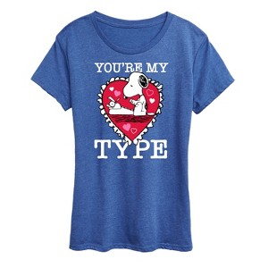 Women's - Peanuts - You're My Type Short Sleeve Graphic T-Shirt - 1 of 4