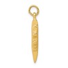 Black Bow Jewelry 14k Yellow Gold Vertical 3D Cruise Ship Pendant and Charm - 2 of 4