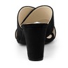 Allegra K Women's Opened Toe Crisscross Strap Block Heel Slide Sandals - 4 of 4