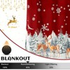 Christmas Reindeer Velvet Curtains 2 Panels, Long Red Window Curtains, Holiday Decoration Curtain, Thermal Insulated Room Darkening Curtain - 4 of 4