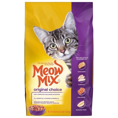 Meow Mix Original Choice With Flavors Of Chicken Turkey Salmon Ocean Fish Adult Complete Balanced Dry Cat Food 16lbs Target