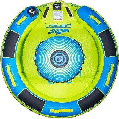 O'Brien 2211555 Sombrero Party Series Inflatable 4 Person 88 Inch Water Sports Towable Tube for Boating with Quick Connect Tow Hook