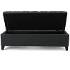 NicBex Polyester Storage Ottoman Bench,Upholstered Storage Ottoman with Button Tufted Diamond Stitch,Storage Bench for Living Room,Bedroom,Dark Gray - 2 of 4