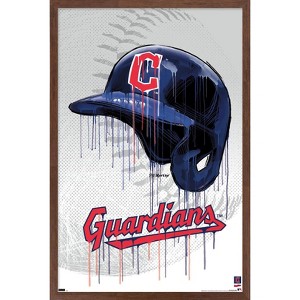 Trends International MLB Cleveland Guardians - Drip Helmet 22 Framed Wall Poster Prints - 1 of 4