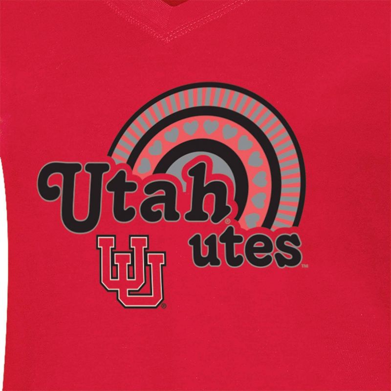 NCAA Utah Utes Girls&#39; V-Neck T-Shirt, 3 of 4