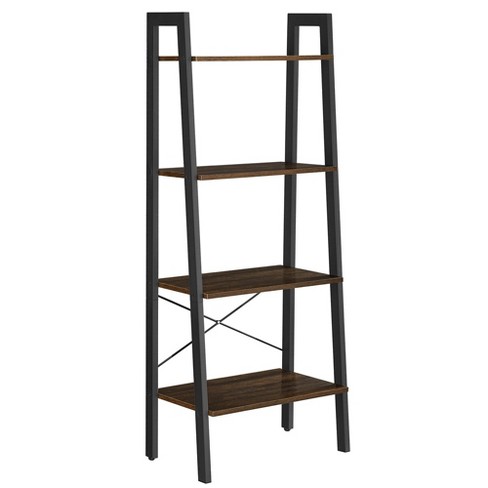 VASAGLE Ladder Shelf Wall Rack Shelf And Storage Shelving Unit 4-Tier Living