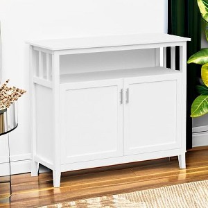 Sideboard Buffet Storage Console Side Tables 2 Doors & 1 Open Storage Shelf Sideboard Buffet for Living Room Dining Room - 1 of 4