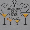 Rerun Island Women Just Here For The Boos Drinks Short Sleeve Graphic Cotton Cropped Loose T-shirt - 2 of 4