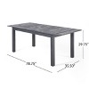 GDFStudio Zeila Outdoor Acacia Wood Expandable Dining Table, Sandblasted Dark Gray - image 3 of 4