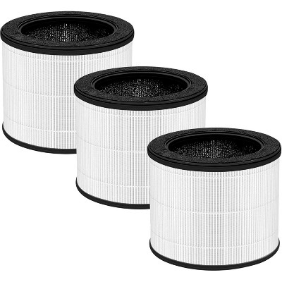 Nispira Airmega 100 3-in-1 True HEPA Activated Carbon Filter Replacement For Coway Airmega 100 Air Purifier, 3 Packs