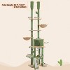 DOMETOUR Adjustable Height(85-112 Inch) Cactus Cat Tree Cat Tower, 7 Tiers Climbing Activity Center with Cozy Hammocks Cat Condo - 2 of 4