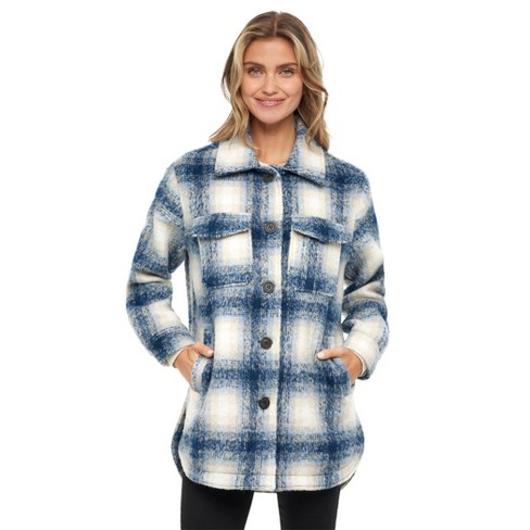  Oversized Shacket Blue Jackets Women Women's Jackets