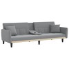 vidaXL Sofa Bed Light grey Fabric (100% polyester), plywood, plastic Large - 4 of 4
