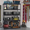 5 Tier Garage Wire Shelving Unit, 2500 LB Capacity,Heavy Duty Adjustable Metal Storage Shelves, Industrial Storage Racks for Warehouse Shop Basement - 3 of 4