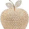 HomeRoots 15" Gold Aluminum And Faux Crystal Decorative Apple - 4 of 4