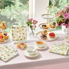 Blue Panda 100 Pack Decorative Daisy Floral Paper Napkins, 2-Ply, 6.5x6.5”, Napkins for Bridal Shower, Tea Party, & Wedding - 3 of 4
